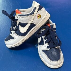 Nike DUNK Low BG Grey Midnight Navy Blue UV Reactive Shoes 11c